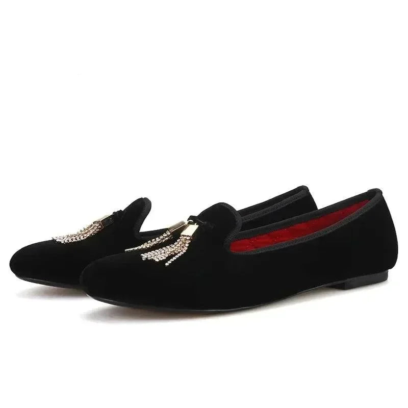 Women Dress Tassel Slipper Loafers - Flat Formal Dress Shoes - Guocali GUOCALI Women Dress Tassel Slipper Loafers - Flat Formal Dress Shoes - Guocali GUOCALI
