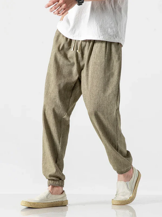 Casual Men Joggers – Mid Rise Drawstring -Guocali