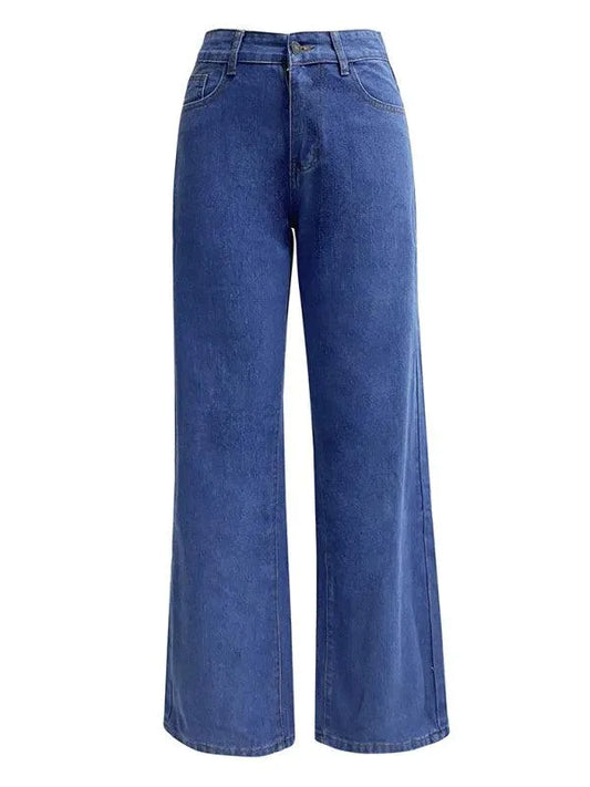 Casual Women Jeans – High-Waist Flat Front -Guocali