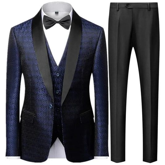 Classic 3-Piece Tuxedo Suit for Men - Wedding Party Attire -Guocali
