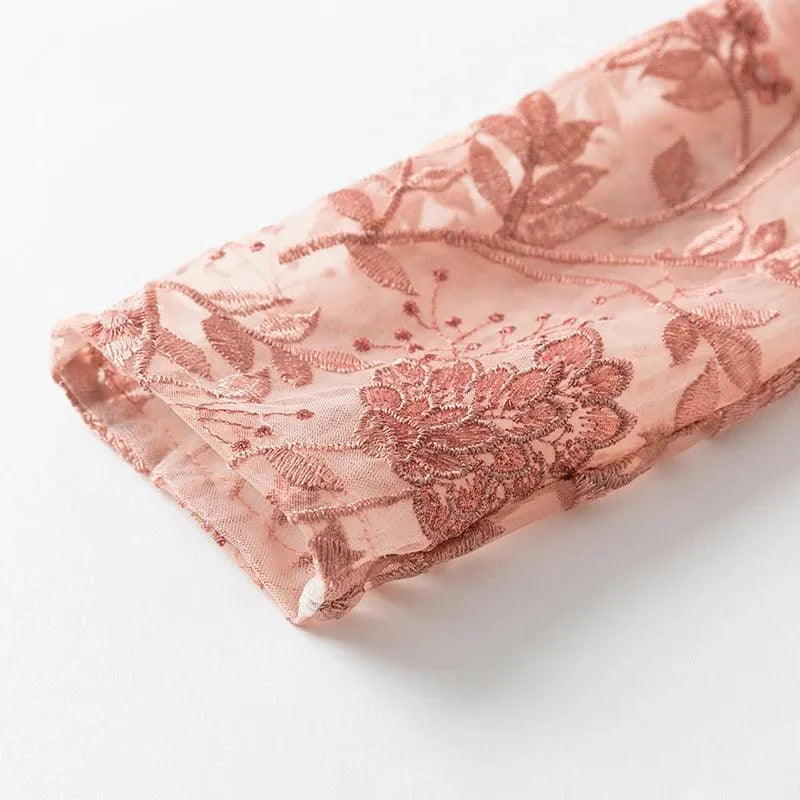 Embroidered Women's Casual Spring Dress -Guocali