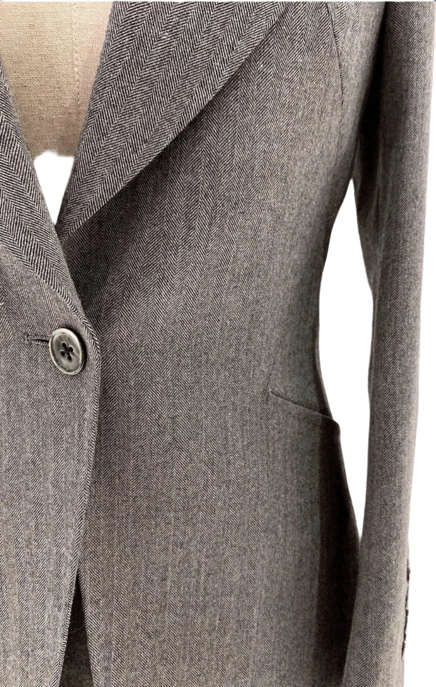 Grey Women Trouser Suit - Worsted Wool Suit - High-end Pantsuit -Guocali