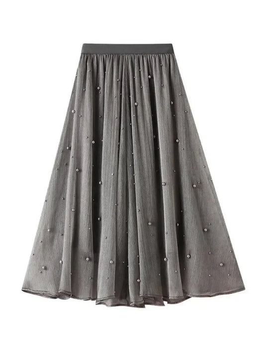 Long Skirt with Ruffle Edge -Guocali