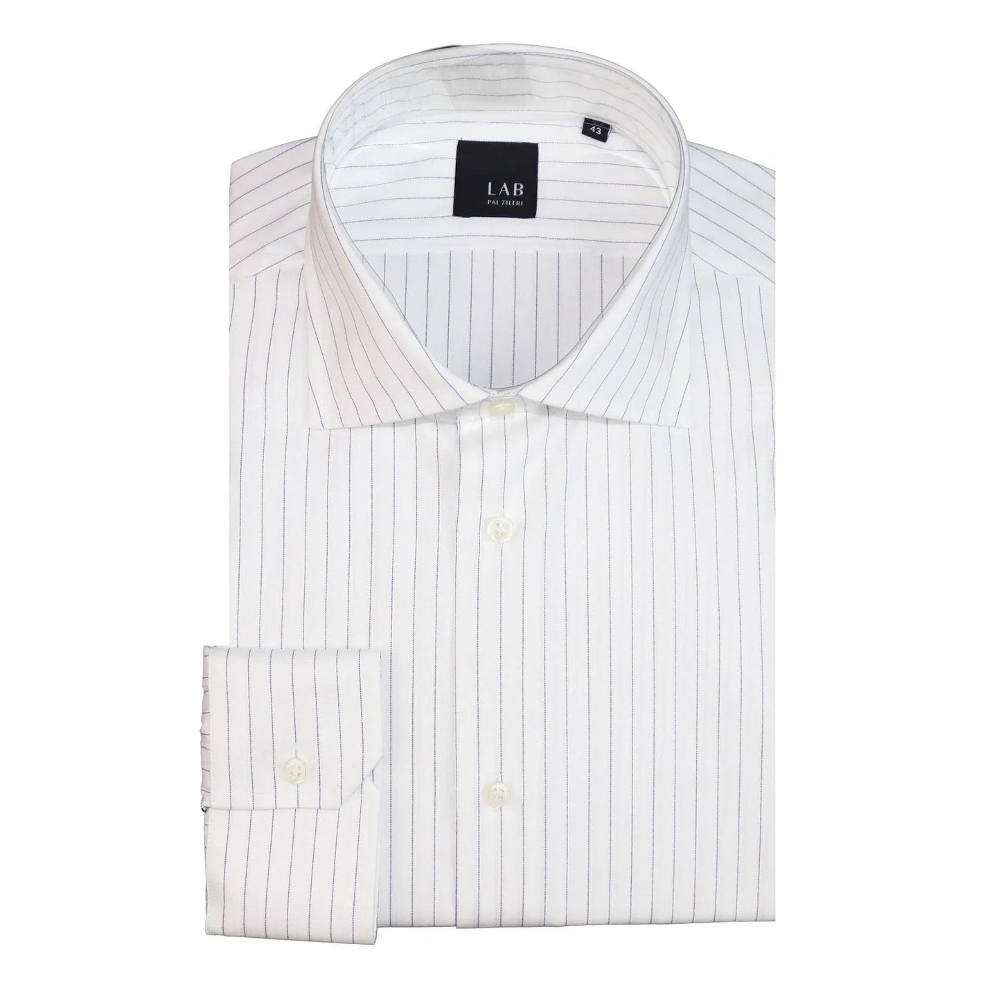 Men Cotton Long Sleeves Point Collar Dress Shirt – Breathable - White, Blue -Guocali