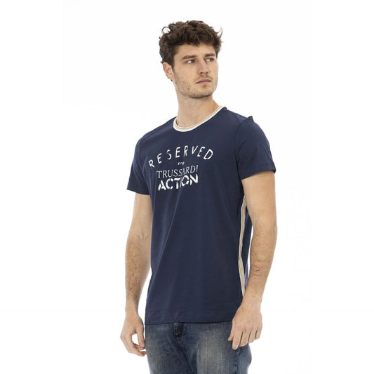 Men Crew-Neck Short-Sleeves T-Shirt – Breathable - Navy, Blue -Guocali