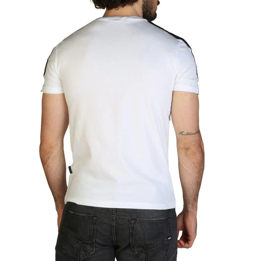 Men Crew-Neck Short-Sleeves T-Shirt – Stretchable - White -Guocali