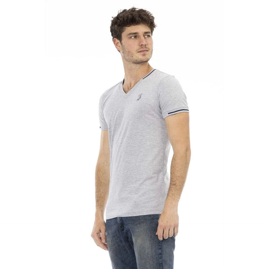 Men V-Neck Short-Sleeves T-Shirt – Breathable - Gray -Guocali