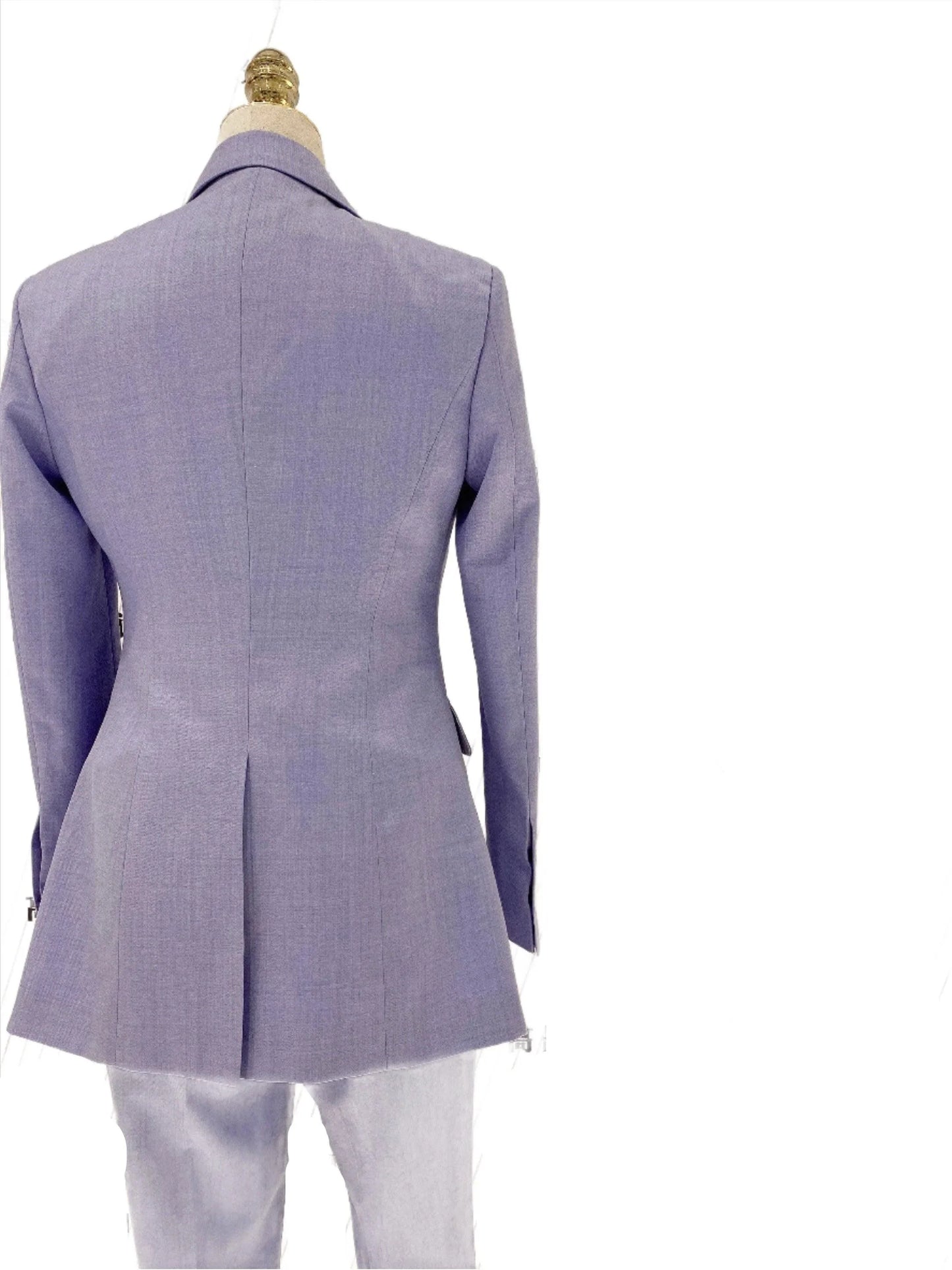 Purple Three-Piece Suit - Women Double-Breasted Pantsuit -Guocali