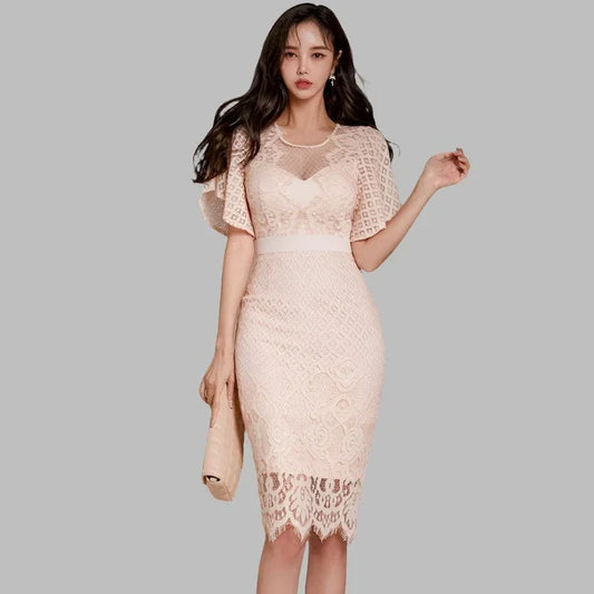 Sexy Elegant Lace Hollow Out Dress -Guocali