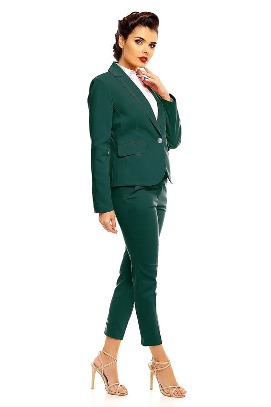 Women Blazer - Breathable - 1-Button - Green -Guocali
