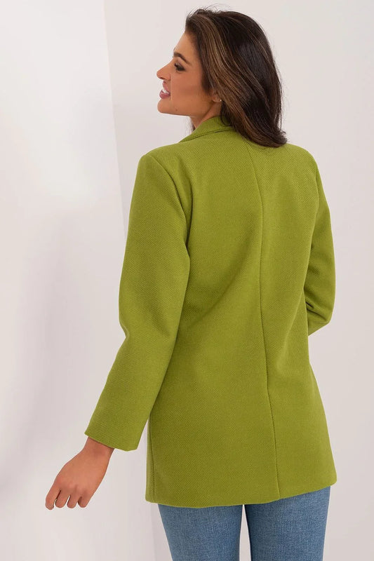 Women Blazer - Stretchable - Button - Green -Guocali