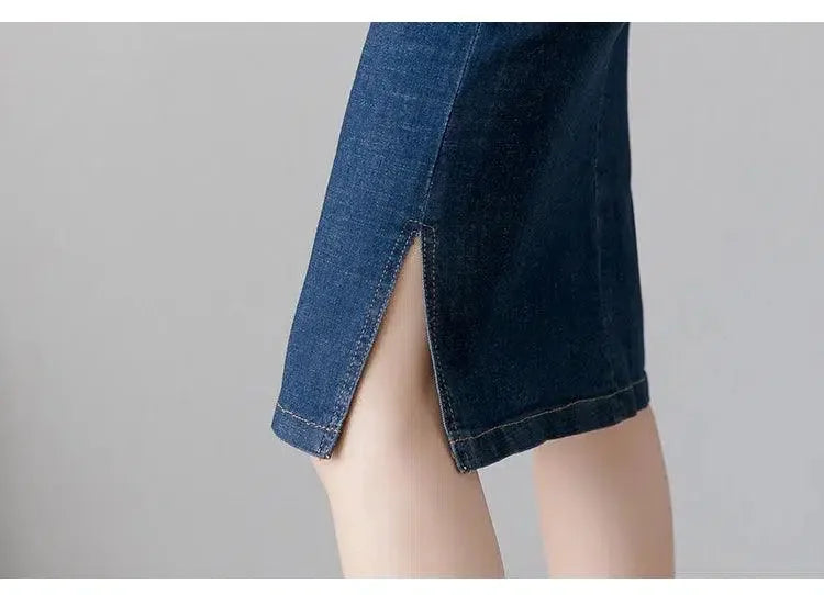 Women Denim Jeans Skirt -Guocali