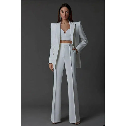 Women Pant Suit - 2-Piece Trouser Suit -Guocali