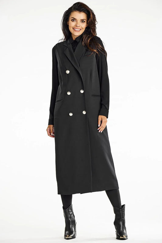 Women Suit Vest - Stretchable - Sleeveless Black -Guocali