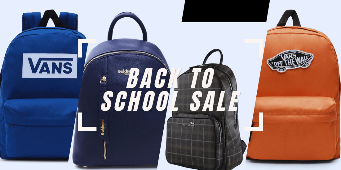 Designer and brand backpacks in blue, navy, plaid, and orange for GUOCALI back to school sale