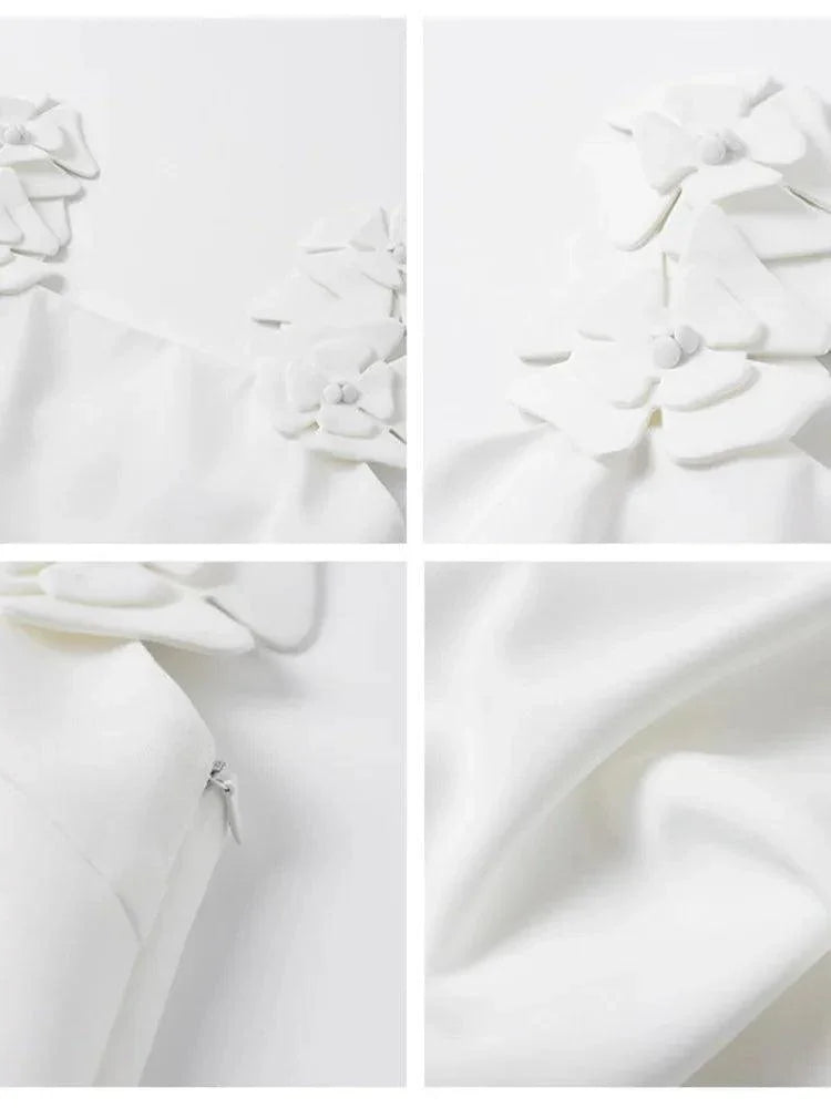 3D Flower Short Party Dress -Guocali