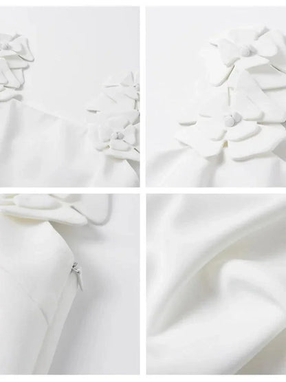 3D Flower Short Party Dress -Guocali