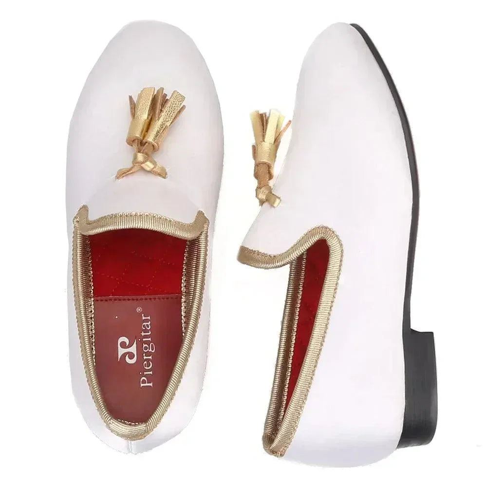 Kids Casual Tassel Dress Loafers - Slip-On Flat Shoes