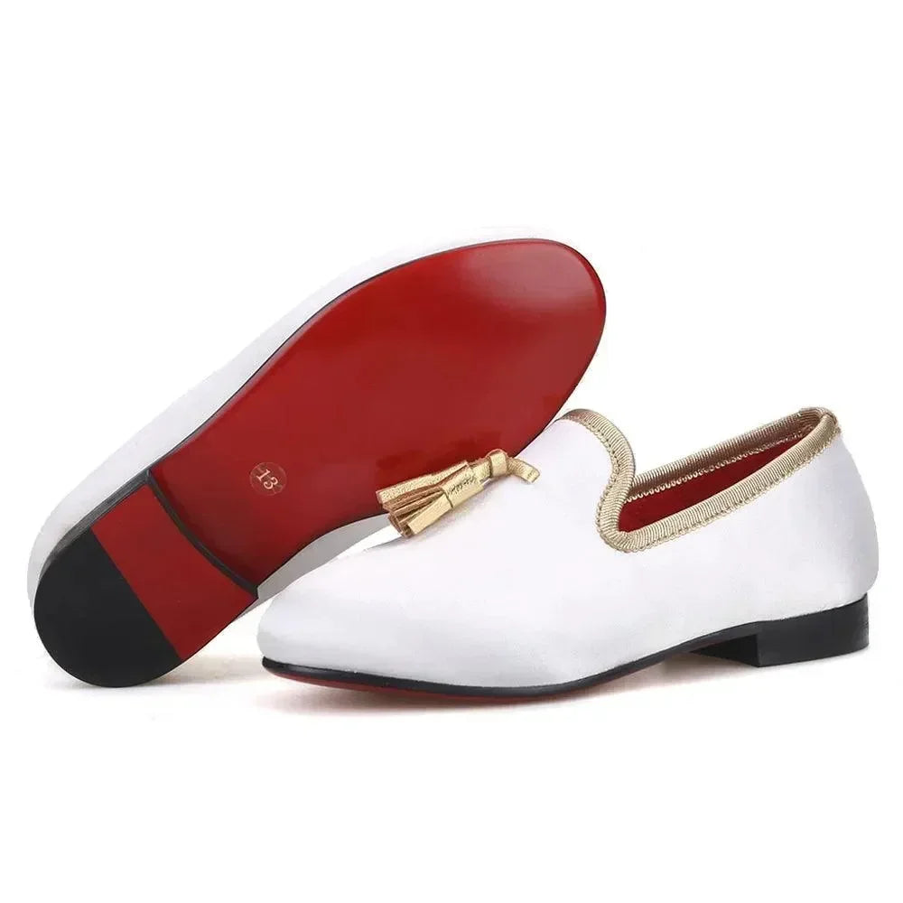 Kids Casual Tassel Dress Loafers - Slip-On Flat Shoes