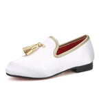 Kids Casual Tassel Dress Loafers - Slip-On Flat Shoes