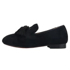 Kids Tassel Dress Loafers - Slip-On Flat Formal Dress Shoes