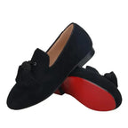 Kids Tassel Dress Loafers - Slip-On Flat Formal Dress Shoes