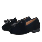 Kids Tassel Dress Loafers - Slip-On Formal Dress Shoes