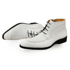 Men's Boots - Winter Block Ankle Boots - Leather