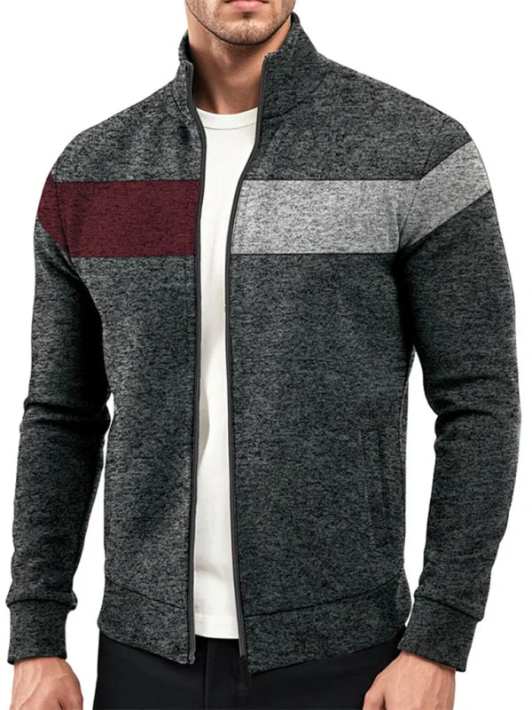 Men's Sweatshirt - Mock-Neck With Regular Fit