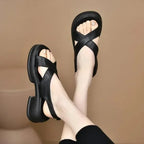 Women Back Strap Block Heel Sandals