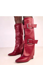 Women Buskin Boots - High Wedge Shoes