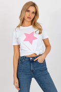 Women Crew-Neck Short-Sleeves T-Shirt – Stretchable, Pink