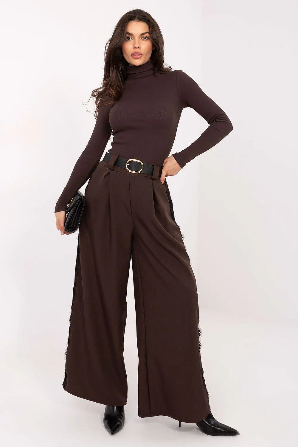 Women Fitted Cotton Turtleneck Sweater