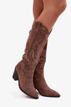 Women Heel Boots - Chic Casual Boots - Tapered