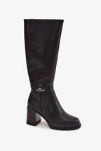 Women Heel Boots - High Block Shoes