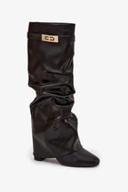 Women Heel Boots - High Block Shoes