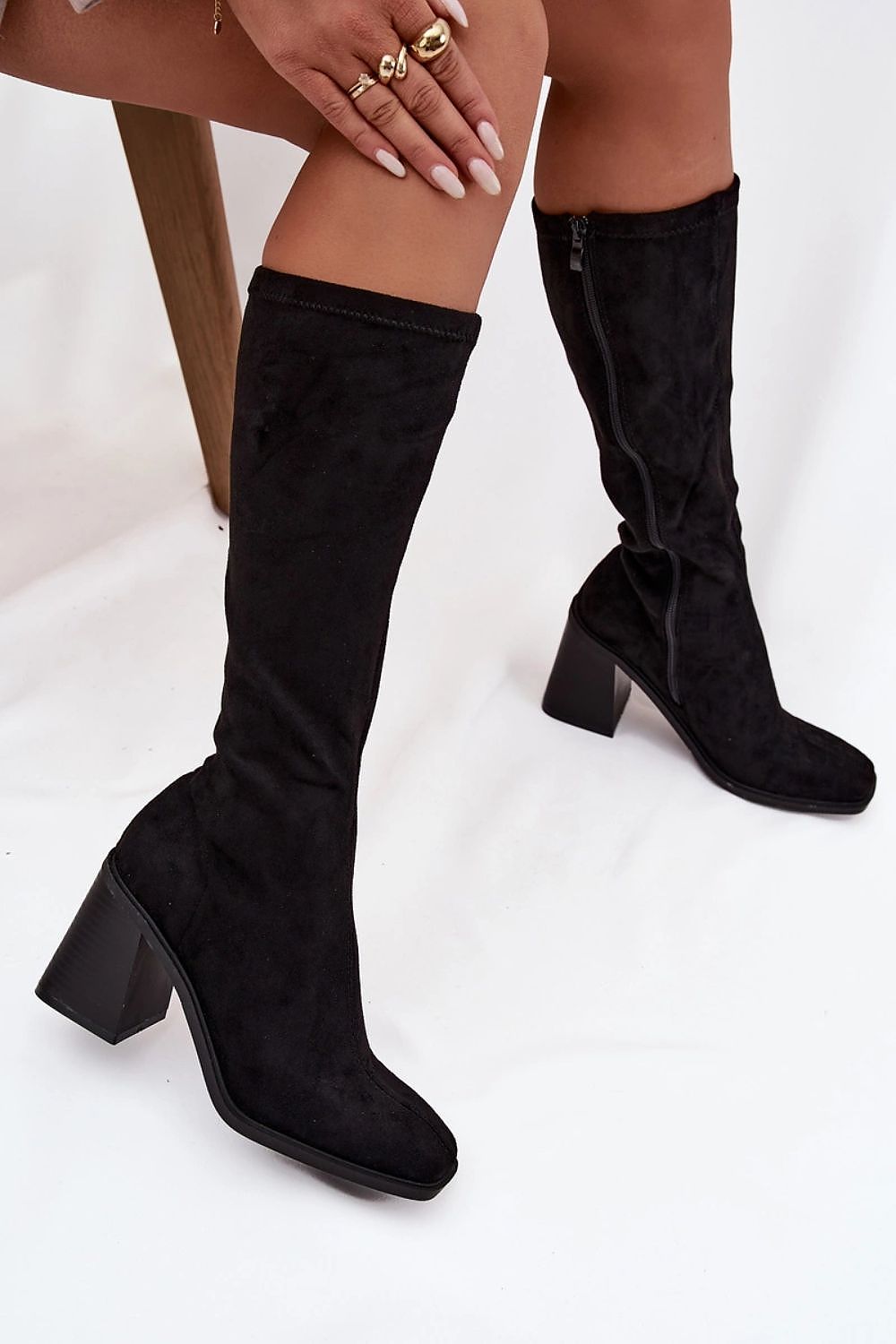 Women Heel Boots - High Block Shoes