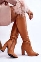 Women Heel Boots - High Block Shoes
