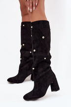 Women Heel Boots - High Block Shoes