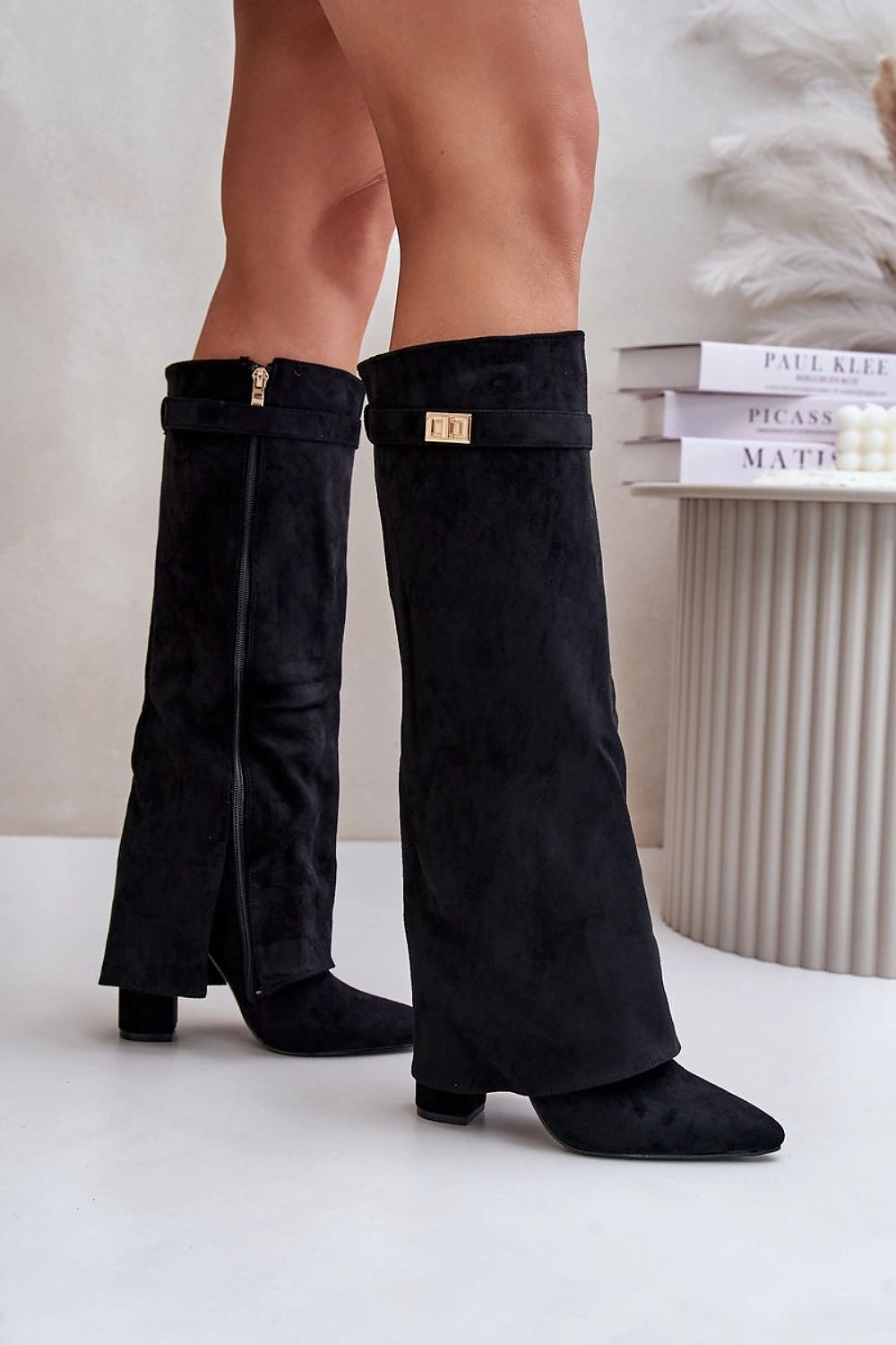 Women Heel Boots - High Block Shoes