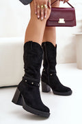 Women Heel Boots - High Block Shoes