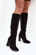 Women Heel Boots - High Block Shoes