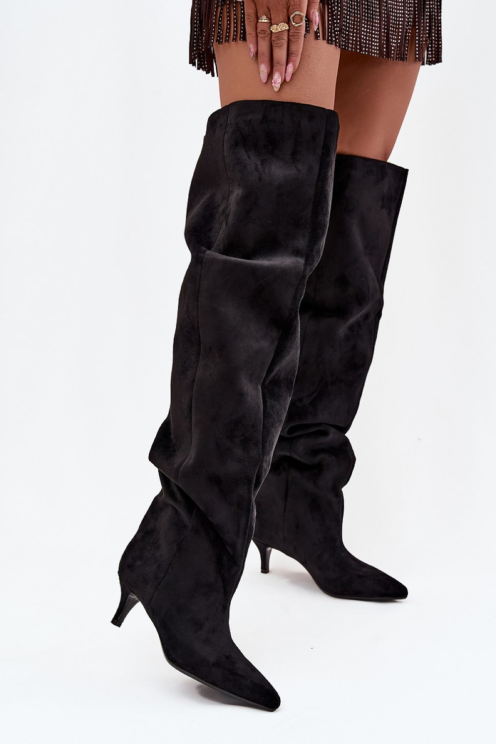 Women Heel Boots - Low Stiletto Shoes
