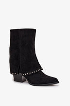 Women Heel Boots - Mid Block Shoes