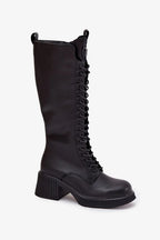 Women Heel Boots - Mid Block Shoes