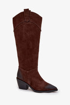 Women Heel Boots - Mid Block Shoes