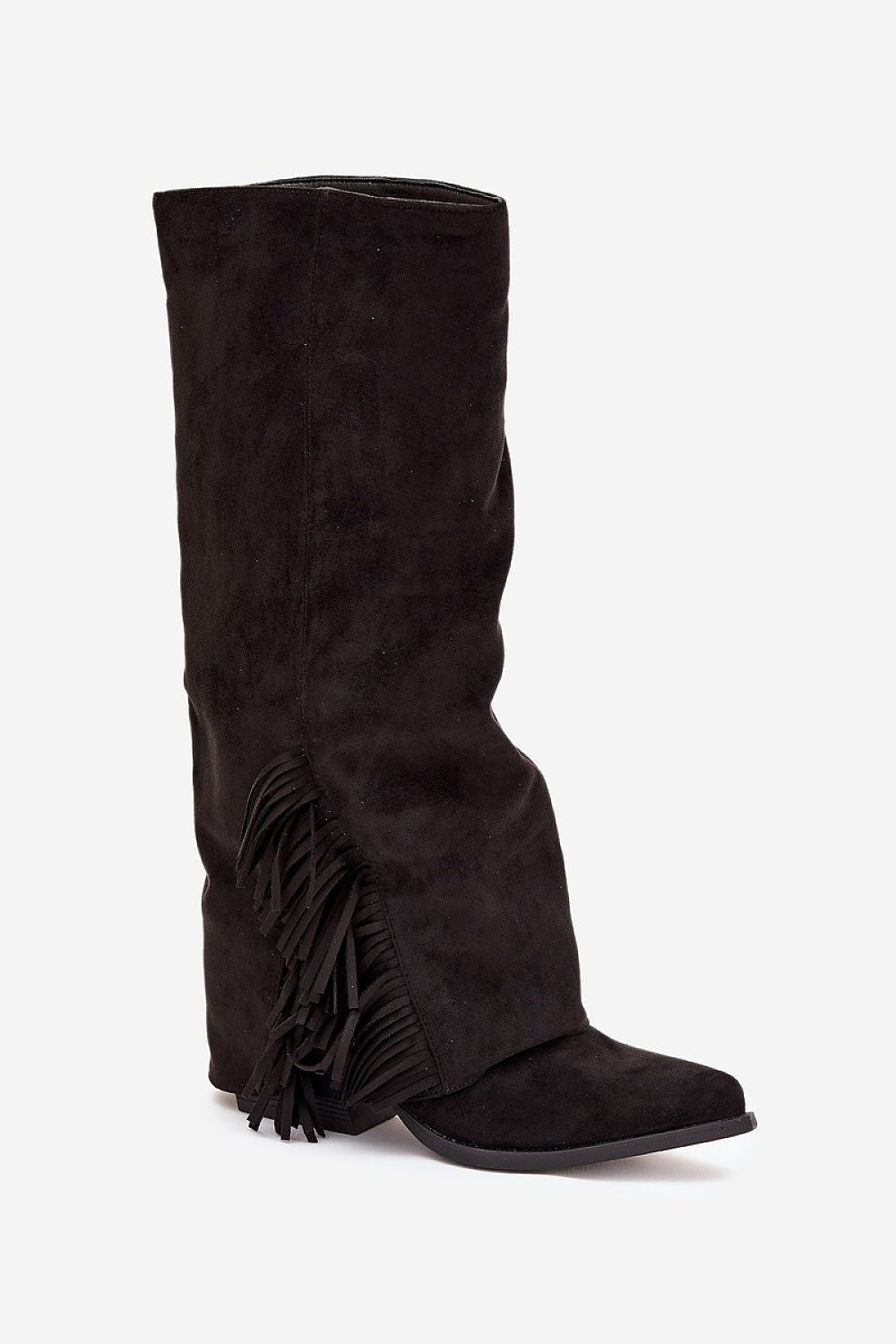 Women Heel Boots - Mid Block Shoes