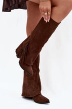 Women Heel Boots - Mid Block Shoes