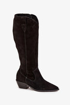 Women Heel Boots - Mid Cuban Shoes