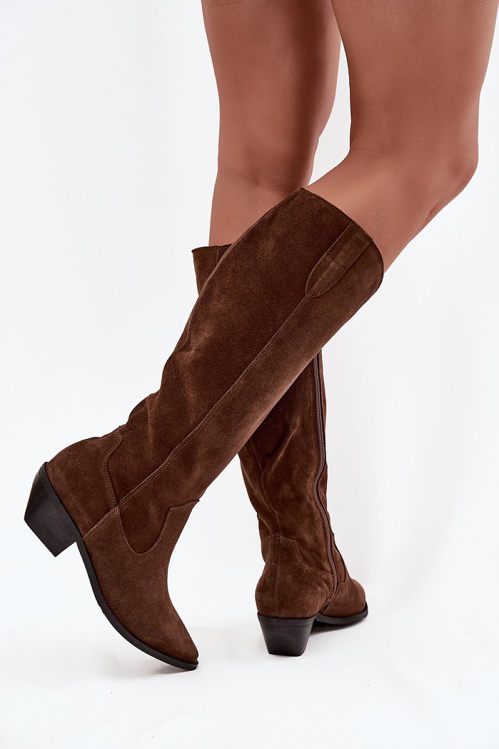 Women Heel Boots - Mid Cuban Shoes